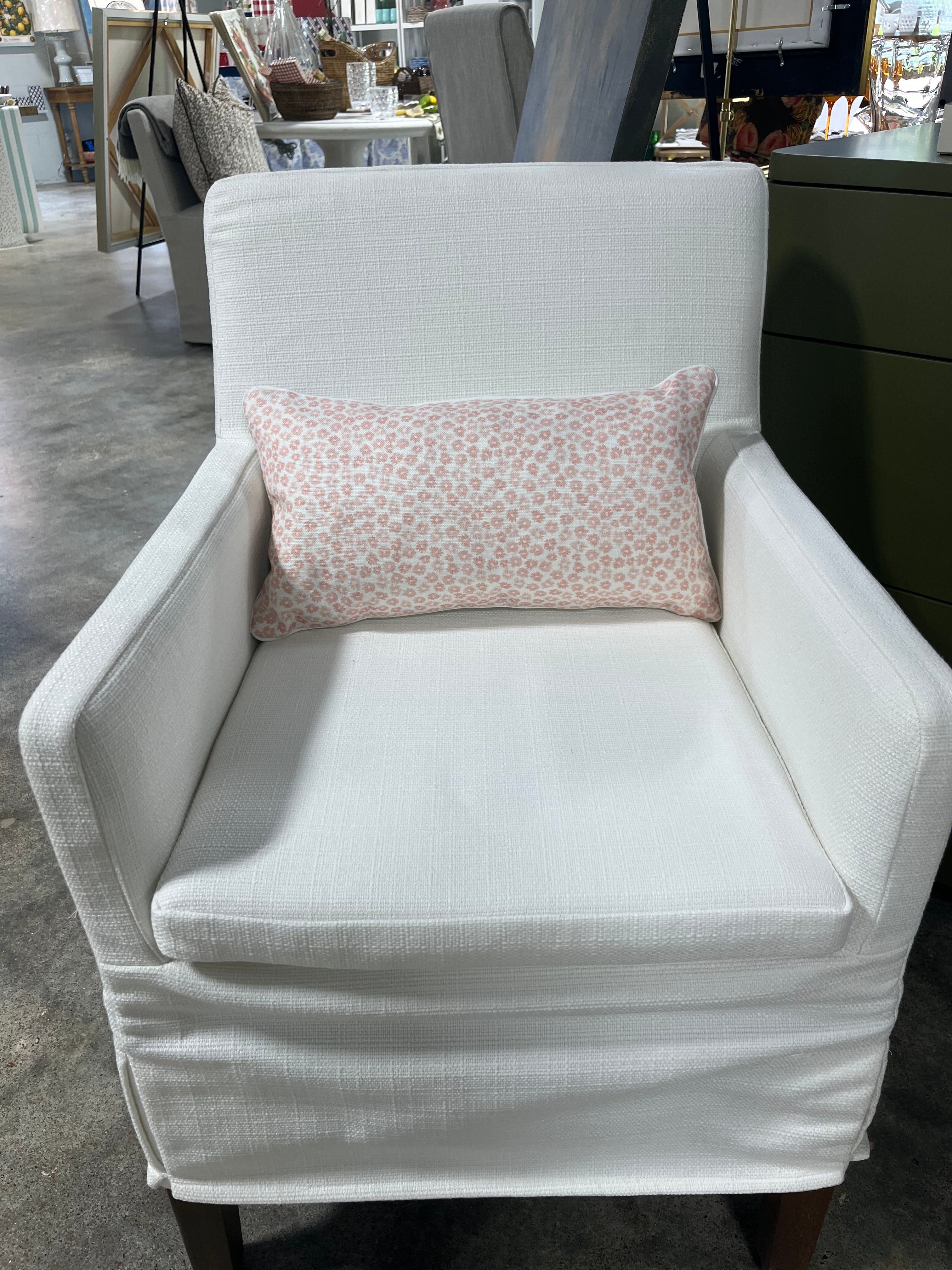 MCHI Designer Kristen Leigh Studio Thistle Linen Pink Fabric Lumbar Pillow