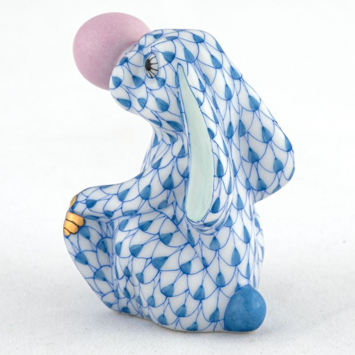 Herend Decorative Bubblegum Bunny - Blue