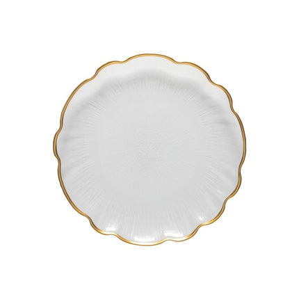 Casafina Francesca Gold Glass Rimmed Dinner Plate