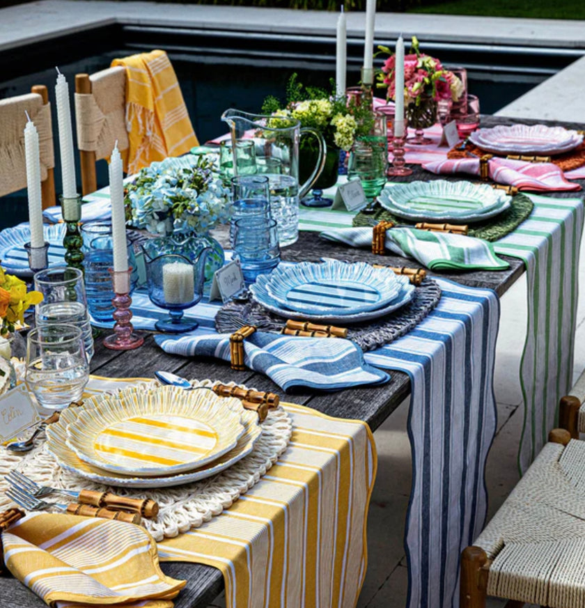 Juliska Ocean Cabana Stripe Dinner Plate S/4 - Melamine