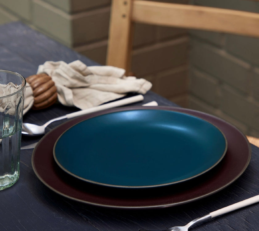 Costa Nova Stacked Organic Salad Plate - Deep Sea