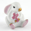 Herend Decorative Bunny with Cross - Raspberry