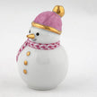 Herend Decorative Mini Snowman - Raspberry