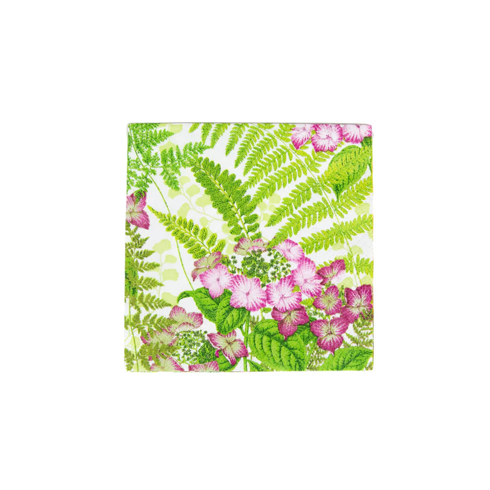 Caspari Fern Garden Paper Cocktail Napkins