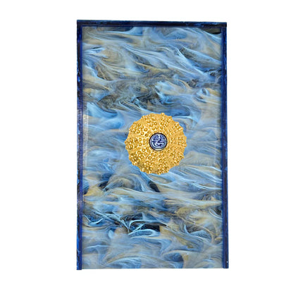 Southern Tribute Sea Urchin Guest Towel Box- Blue