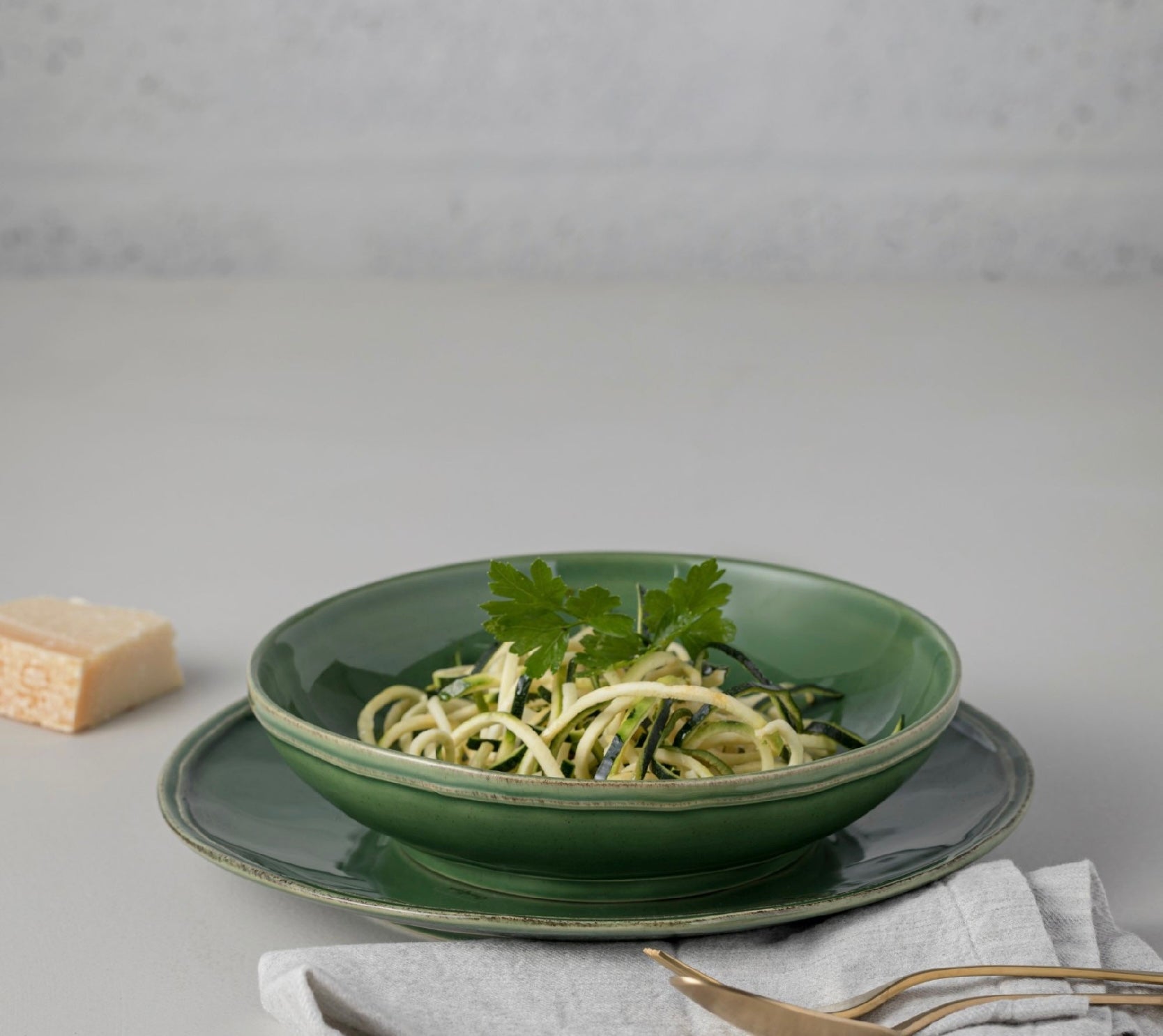 Casafina Fontana Dinner Plate - Forest Green