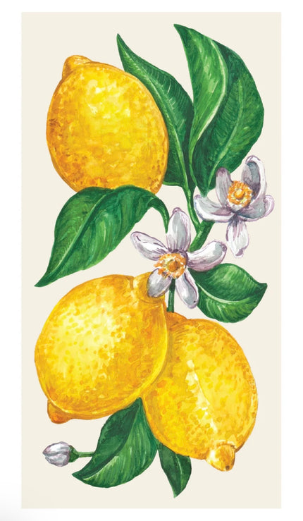 Hester & Cook Lemons Paper Guest Napkins