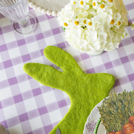 Hester & Cook Felt Bunny Placemat - Green