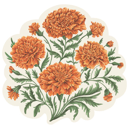 Hester & Cook Die-Cut Marigold Bouquet Placemats