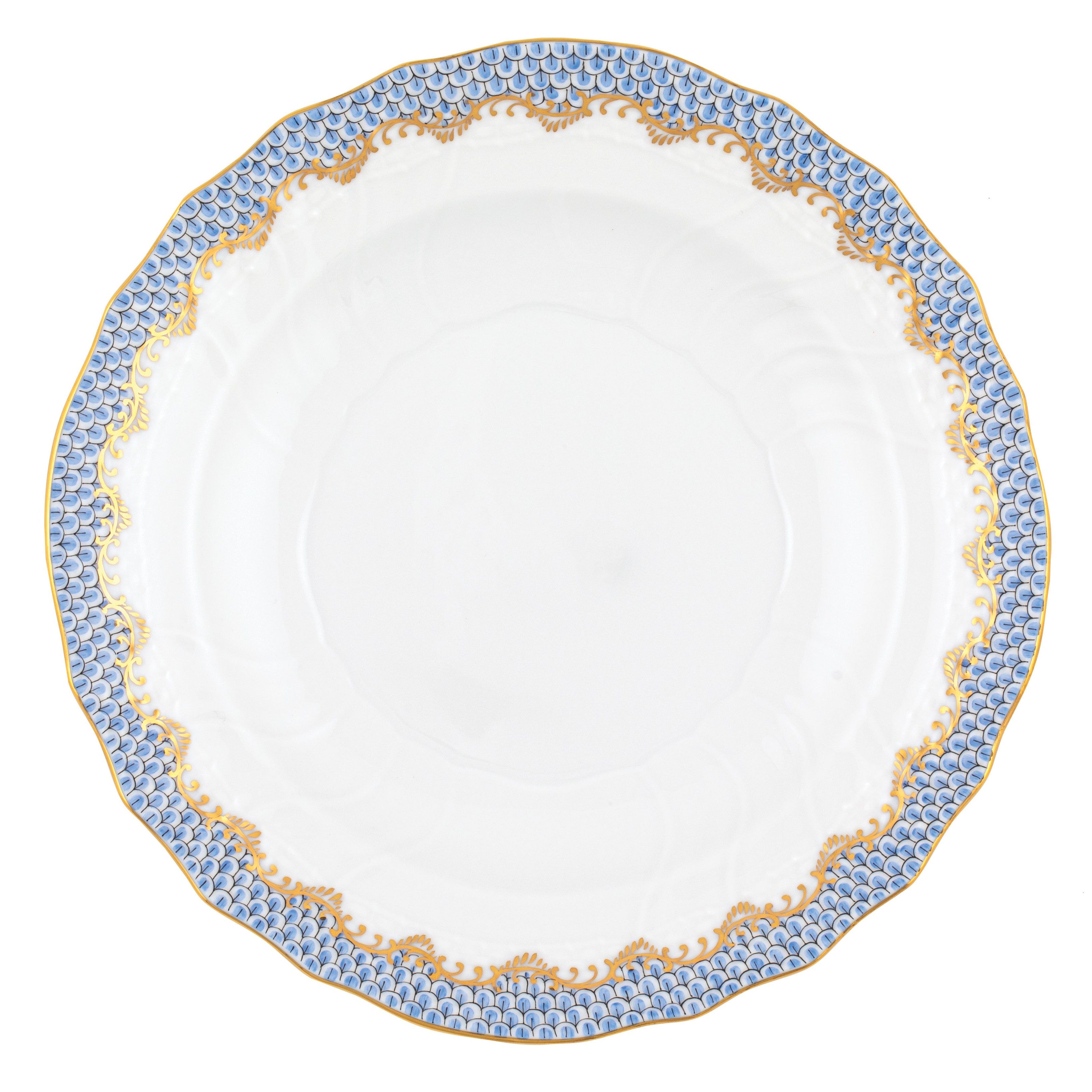 Herend Fishscale Salad Plate - Light Blue
