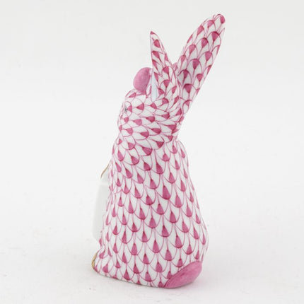 Herend Decorative Shopping Bunny - Raspberry