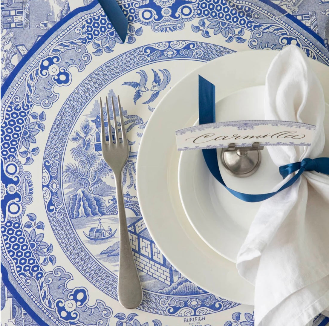 Hester & Cook Die-Cut Blue Willow Plate Placemat