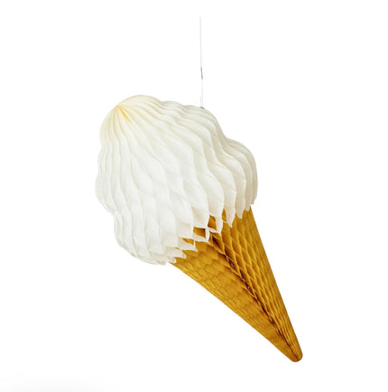 Hester & Cook Honeycomb Paper - Medium Vanilla Ice Cream Cone