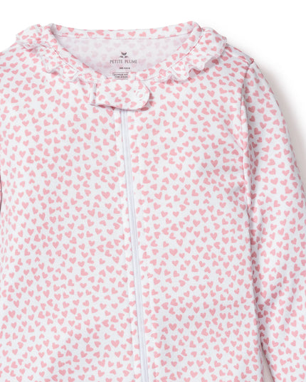Petite Plume Baby Pima Ruffle Collar Romper - Sweethearts