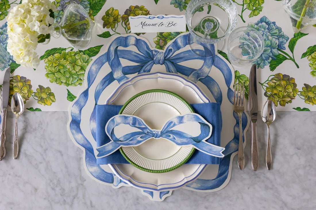 Hester & Cook Die-Cut Heirloom Blue Bow Placemat