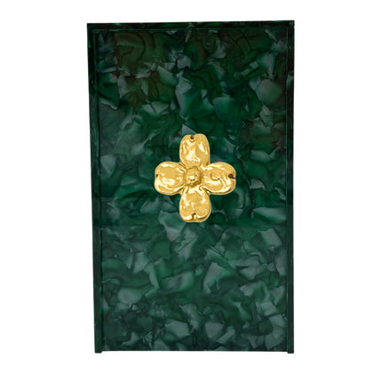 Southern Tribute Dogwood Guest Towel Box- Emerald