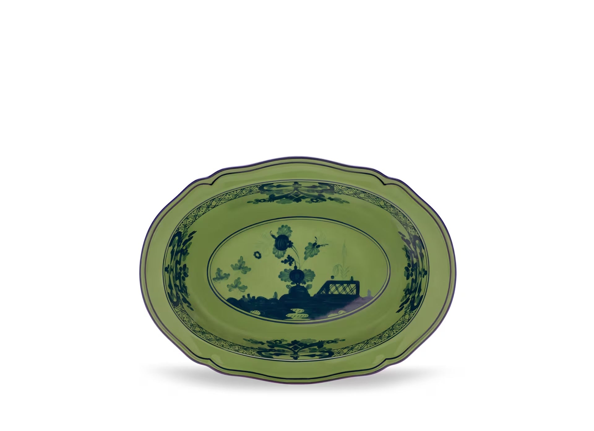 Ginori Oriente Italiano Oval Bowl - Malachite