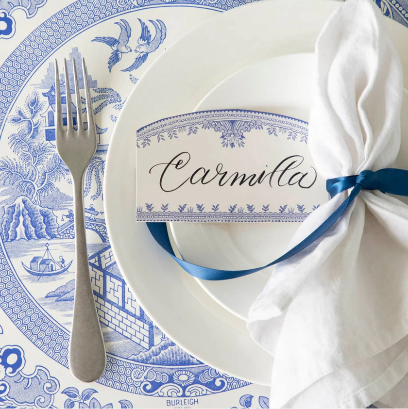 Hester & Cook Burleigh Place Cards - Blue