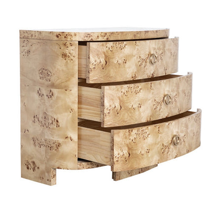 Worlds Away Henry Chest in Burl Wood