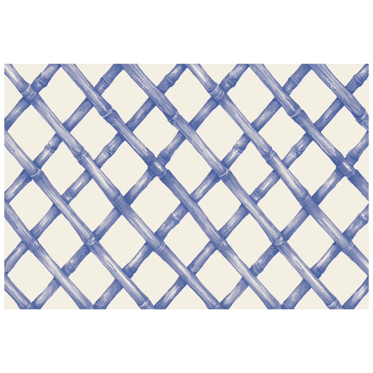 Hester & Cook Blue Lattice Paper Placemat