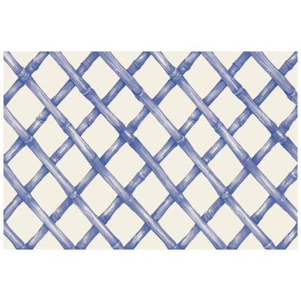 Hester & Cook Blue Lattice Paper Placemat