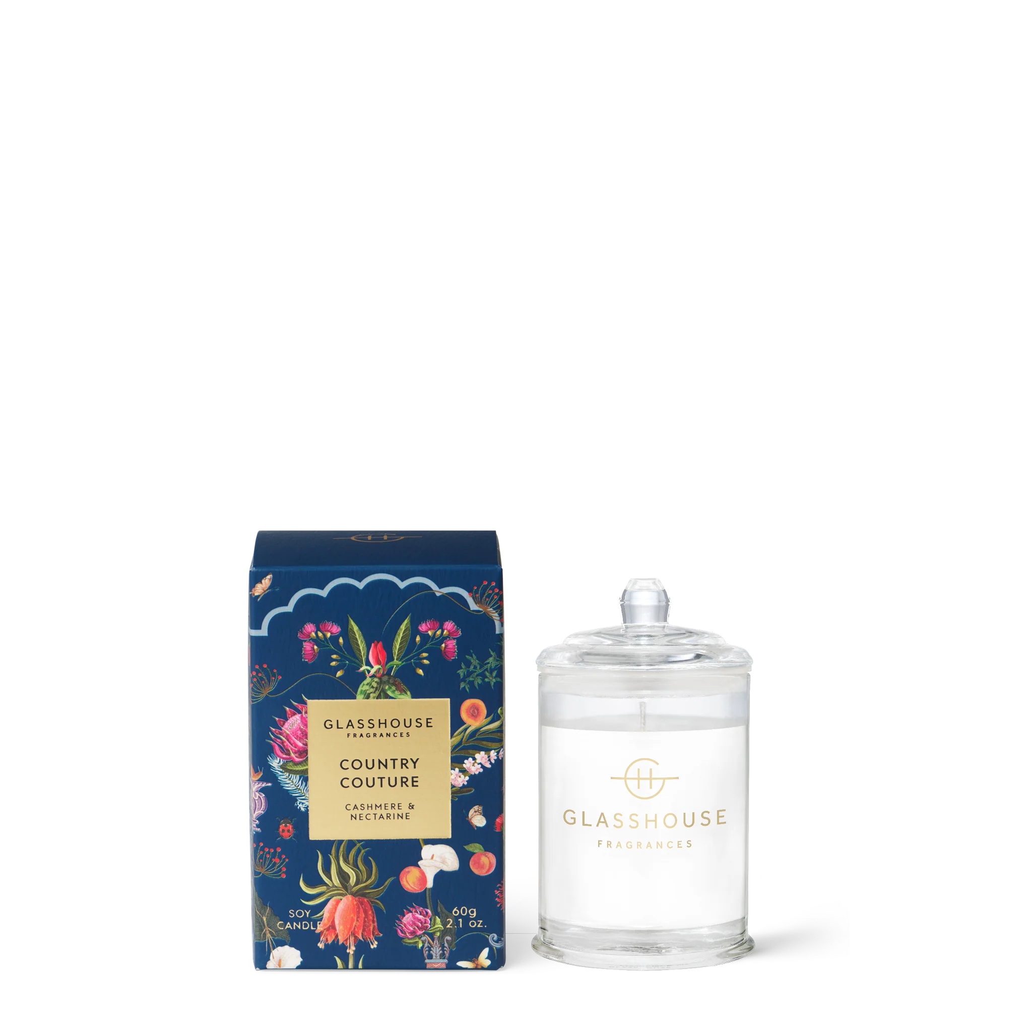Glasshouse Country Couture Cashmere & Nectarine Mini Candle