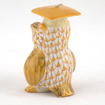 Herend Decorative Graduation Owl - Butterscotch