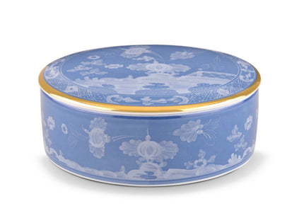 Ginori Oriente Italiano Round Box with Cover - Pervinca