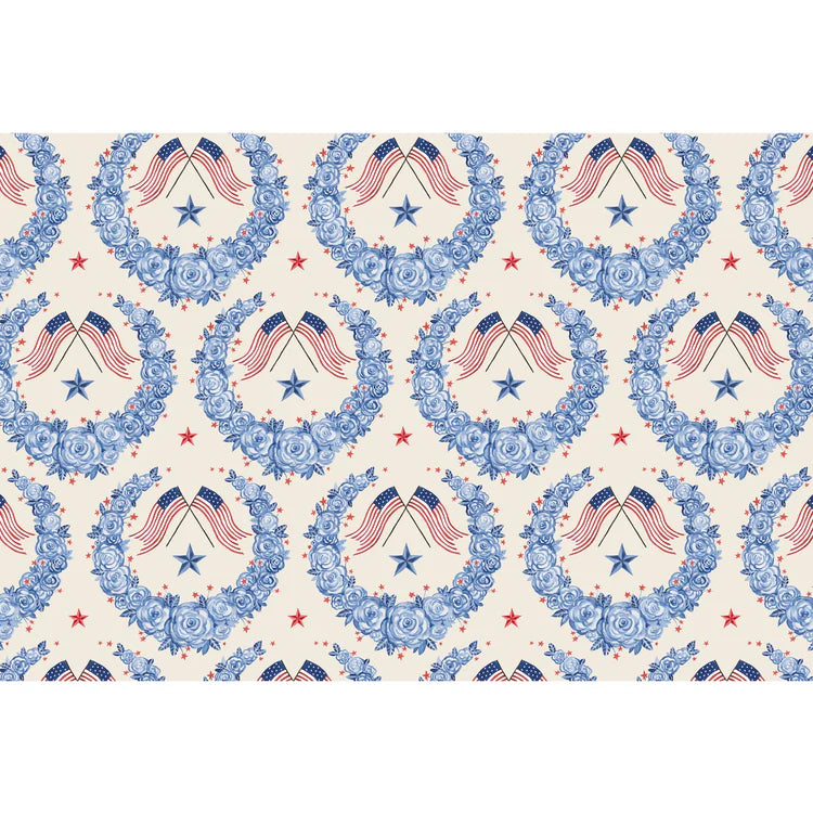Hester & Cook American Floral Paper Placemat