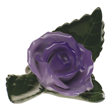Herend Decorative Rose on Leaf - Lavender