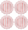 Juliska Coral Cabana Stripe Dinner Plate S/4 - Melamine