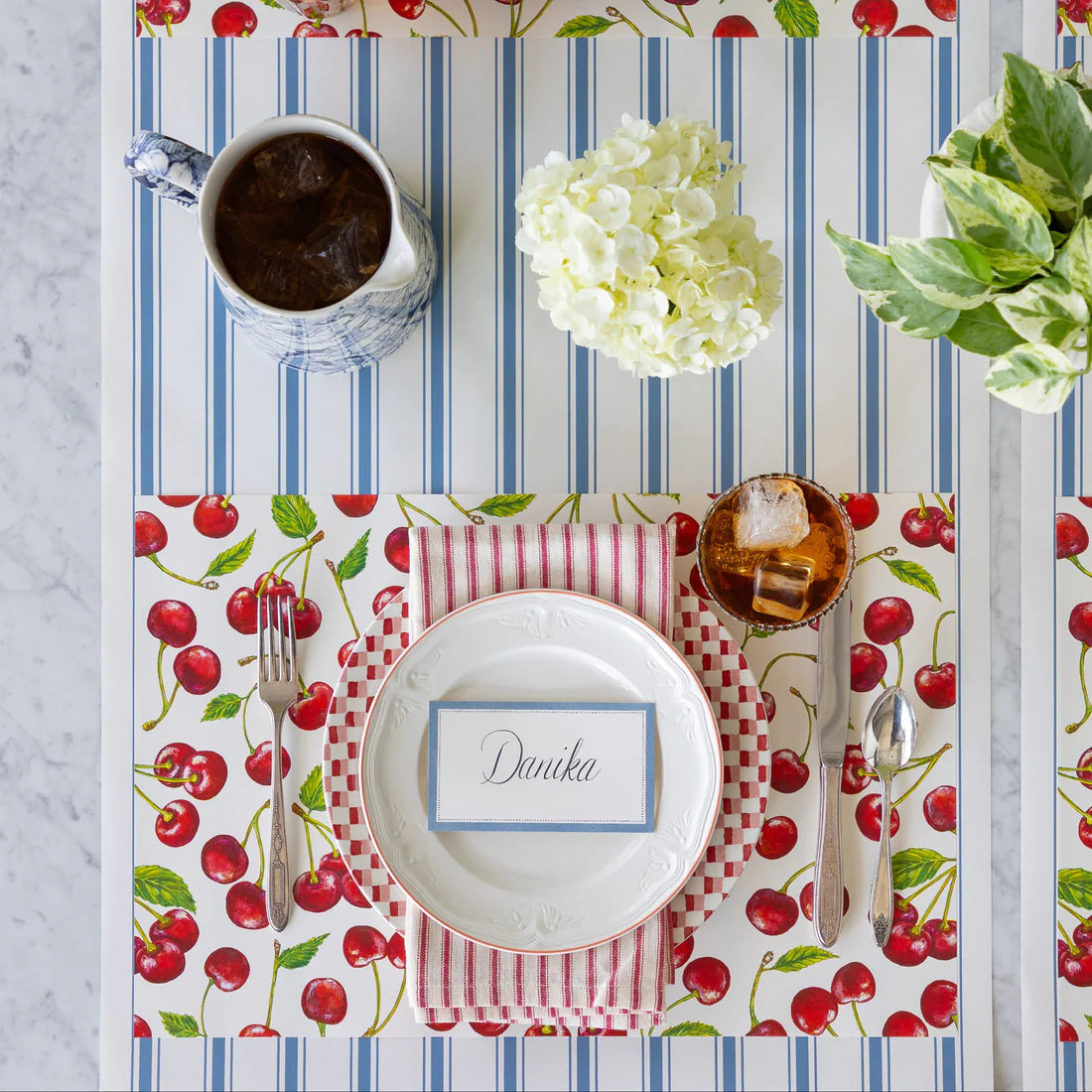 Hester & Cook Cherries Paper Placemat
