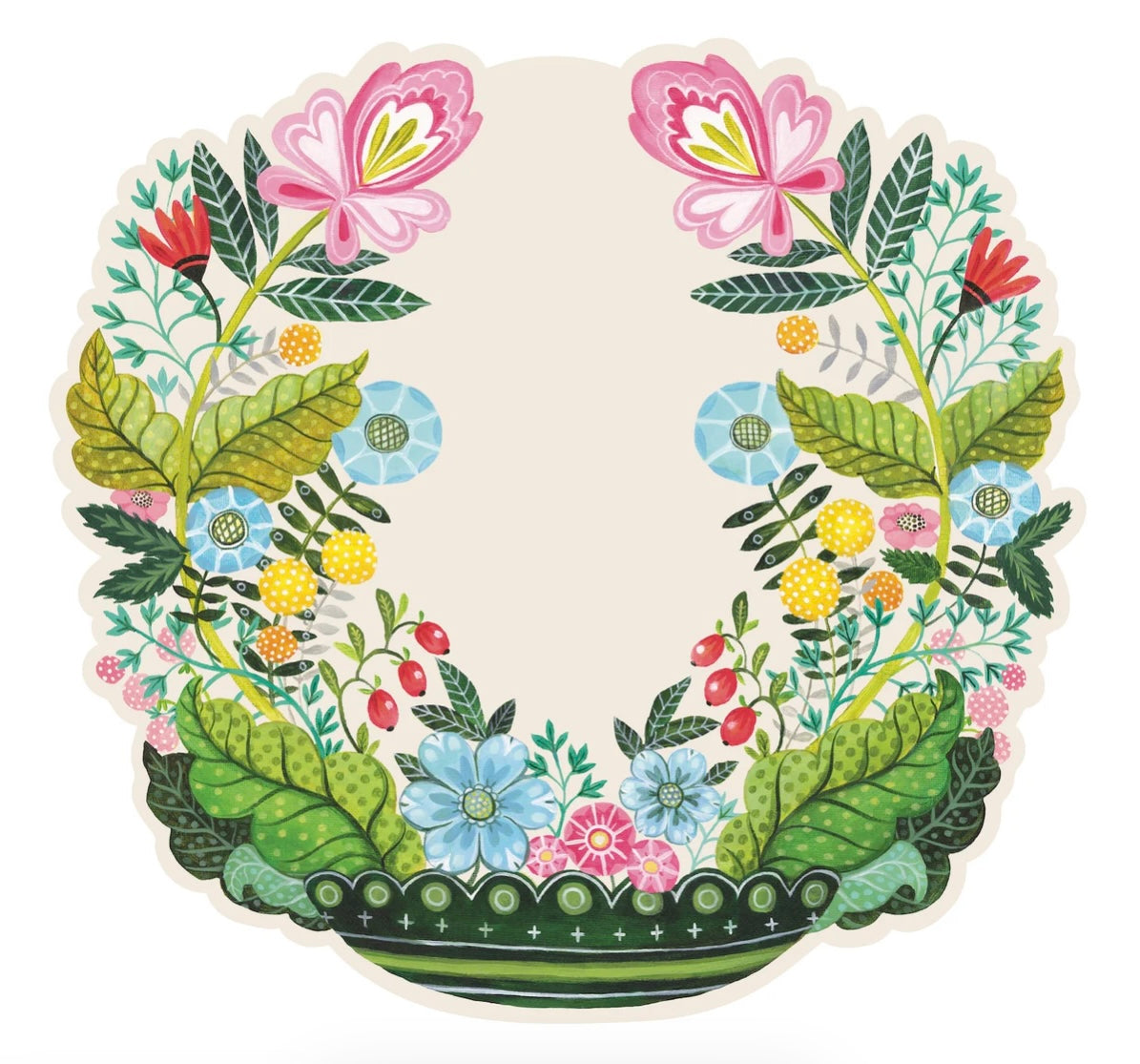 Hester & Cook Die-Cut Vase Arrangement Placemat