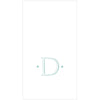 Caspari Antique Robin's Egg Single Initial Guest Towel Napkins - 24 Per Box