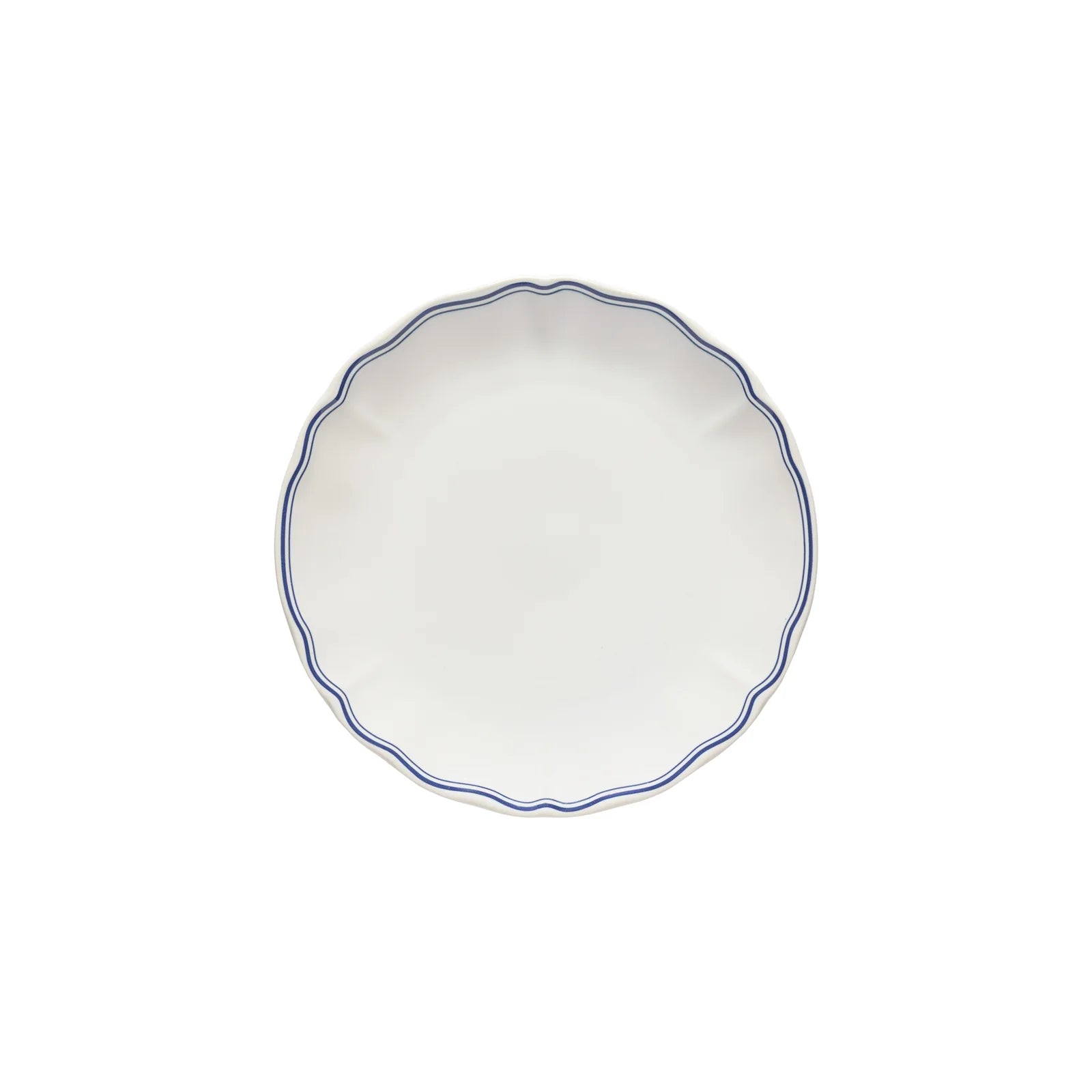 Costa Nova Vila Salad Plate - White/Blue Edge