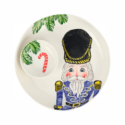 Vietri Nutcracker Chip and Dip Bowl