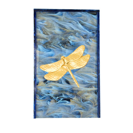 Southern Tribute Dragonfly Guest Towel Box- Blue