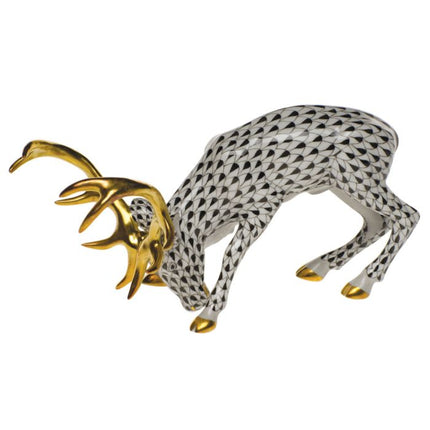 Herend Decorative Stag - Black