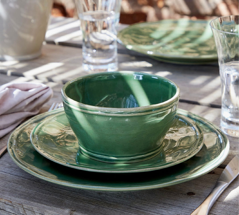 Casafina Fontana Salad Plate - Forest Green