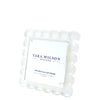 Tara Wilson Designs Acrylic Beveled Square Scallop Frame - White