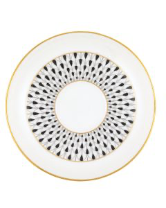 Herend Art Deco Tea Saucer- Black