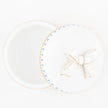 Herend Decorative Round Box with Bow - Blue