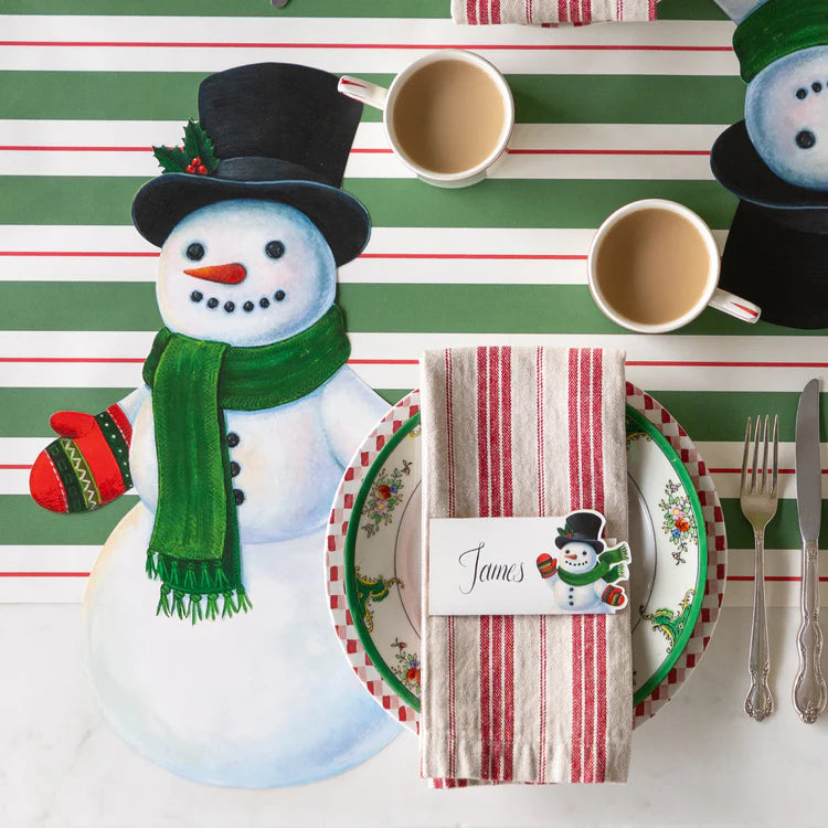 Hester & Cook Die-Cut Snowman Placemat