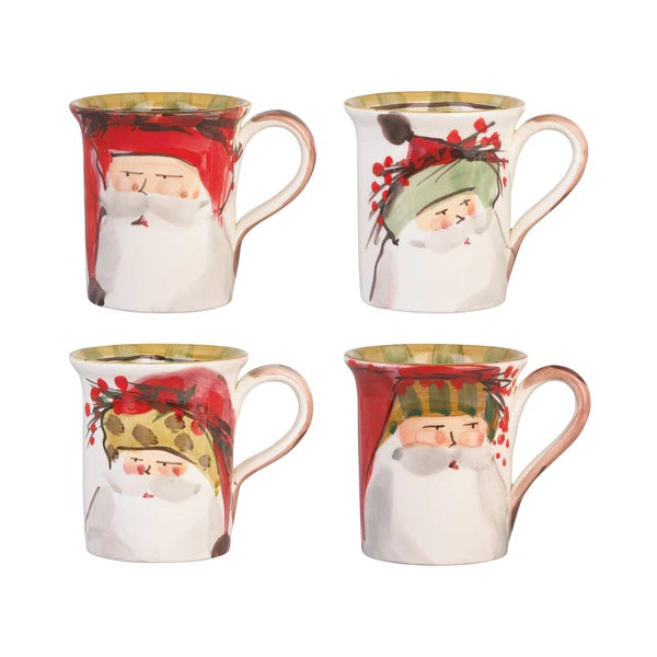 Vietri Old St. Nick Assorted Mug - S/4