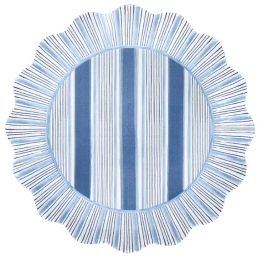 Juliska Ocean Cabana Stripe Dessert/Salad Plate S/4 - Melamine