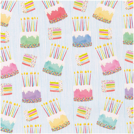 CasparI Birthday Cake Wrapping Paper