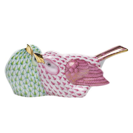 Herend Decorative Lovebirds - Keylime & Raspberry