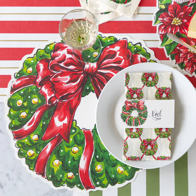 Hester & Cook Holiday Wreath Paper Guest Napkins