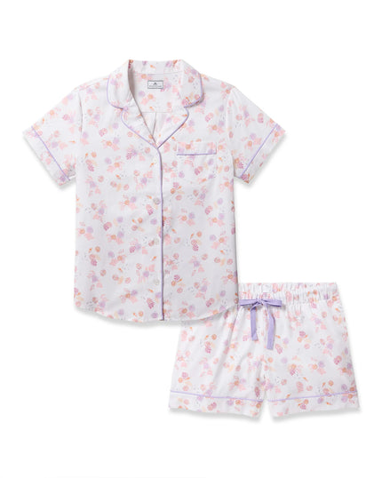 Petite Plume Women’s Short Twill Pajama Set - Seashell Splendor