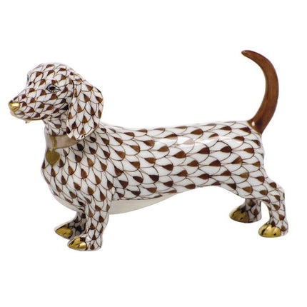 Herend Decorative Dachshund - Chocolate